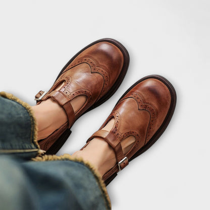 Elizabeth - elegantes merceditas de piel