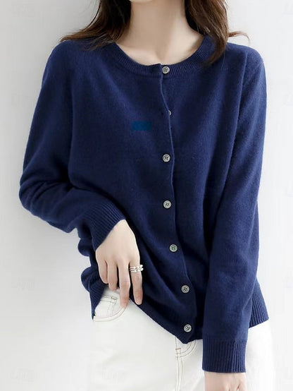 Raya™ | Cárdigan Elegante de Lana con Cuello Redondo