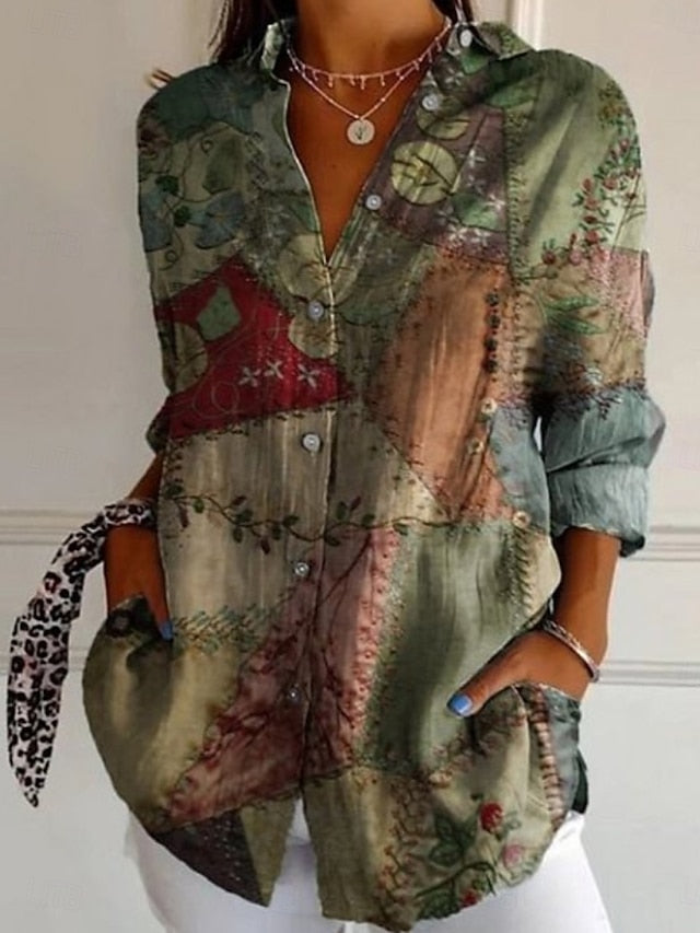 Flora™ | Camisa Casual Impresa Elegante