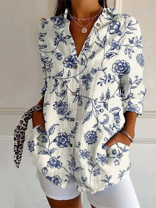 Flora™ | Camisa Casual Impresa Elegante