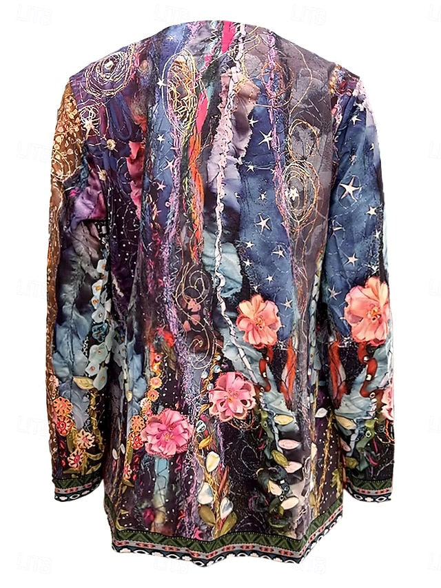 Livia™ | Chaqueta Vintage Casual Impresa Floral