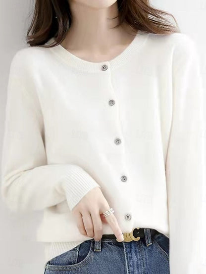 Raya™ | Cárdigan Elegante de Lana con Cuello Redondo