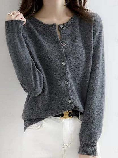 Raya™ | Cárdigan Elegante de Lana con Cuello Redondo