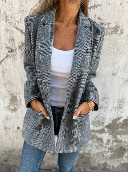 Sarah™ | Blazer a cuadros elegante