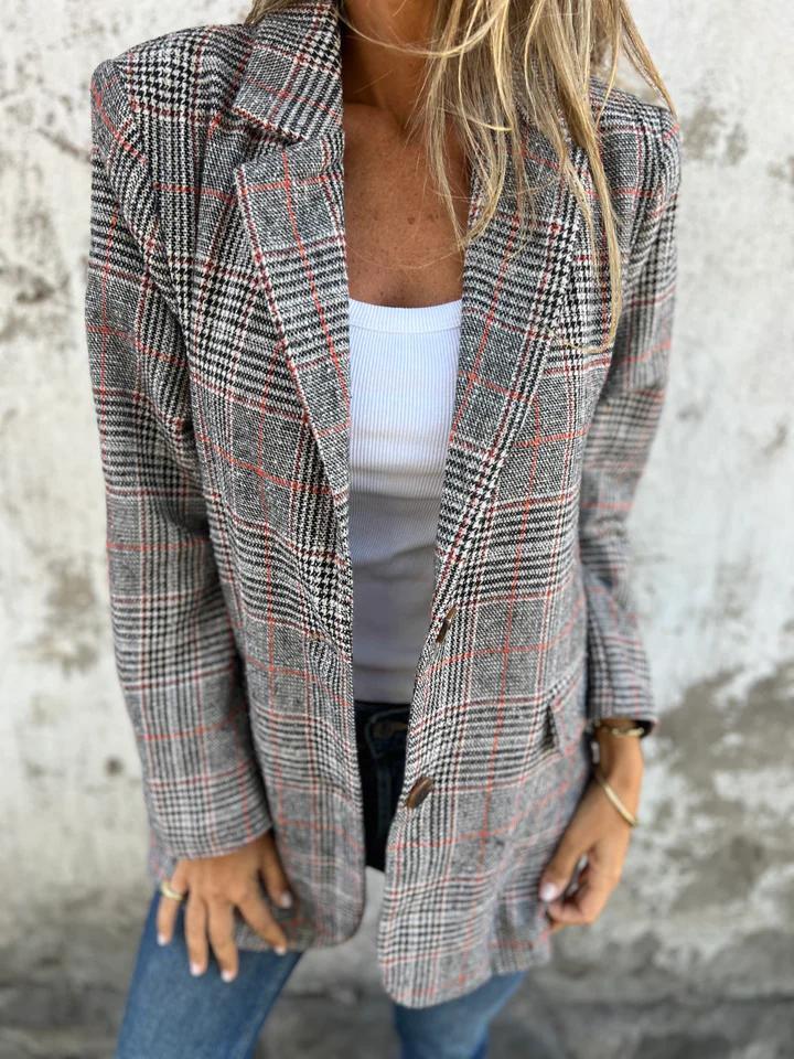 Sarah™ | Blazer a cuadros elegante