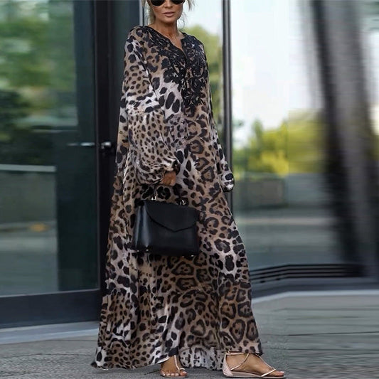 Virginie™ | Elegancia Informal Impresa Leopardo