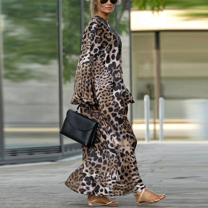Virginie™ | Elegancia Informal Impresa Leopardo