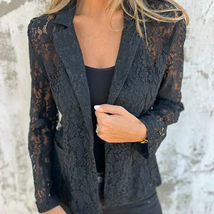Naomi™ | Blazer Elegante de Encaje y Tejido