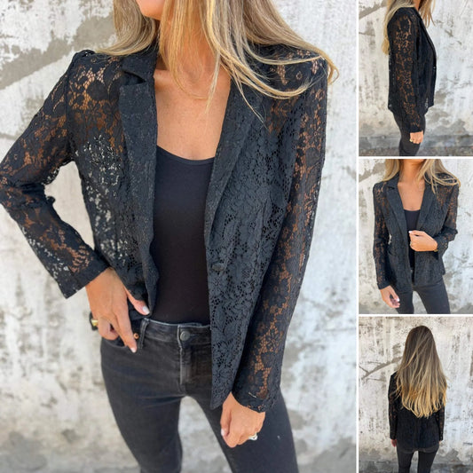 Naomi™ | Blazer Elegante de Encaje y Tejido