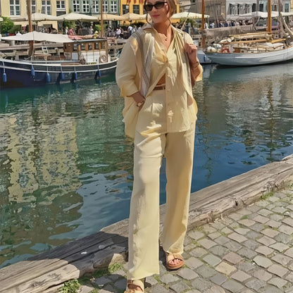 Ariel™ | Camisón Elegante y Pantalón Cómodo
