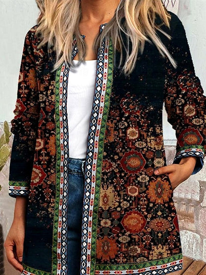 Livia™ | Chaqueta Vintage Casual Impresa Floral