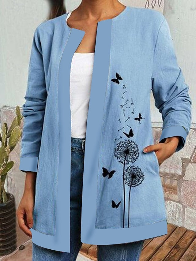 Livia™ | Chaqueta Vintage Casual Impresa Floral
