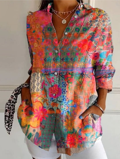 Flora™ | Camisa Casual Impresa Elegante